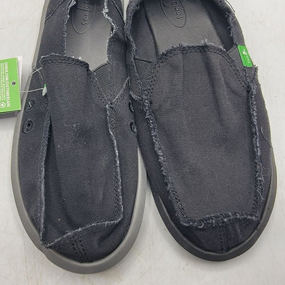 Sanuk Donna Daily Womens 7 Black Slip On Loafer Shoes Casual Walking Comfort - Picture 11 of 15